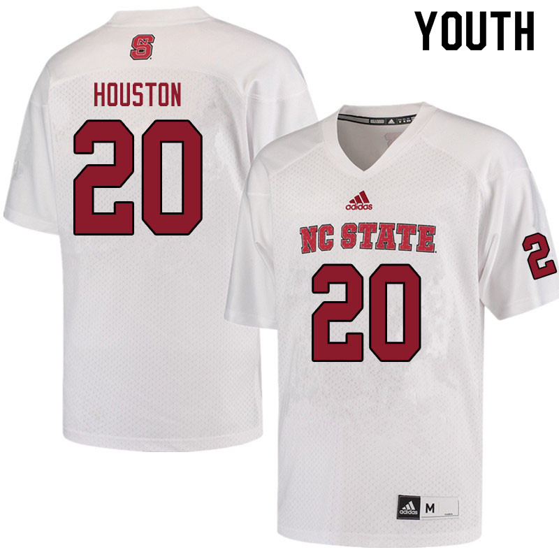 Youth #20 Jordan Houston NC State Wolfpack College Football Jerseys Sale-White - Click Image to Close